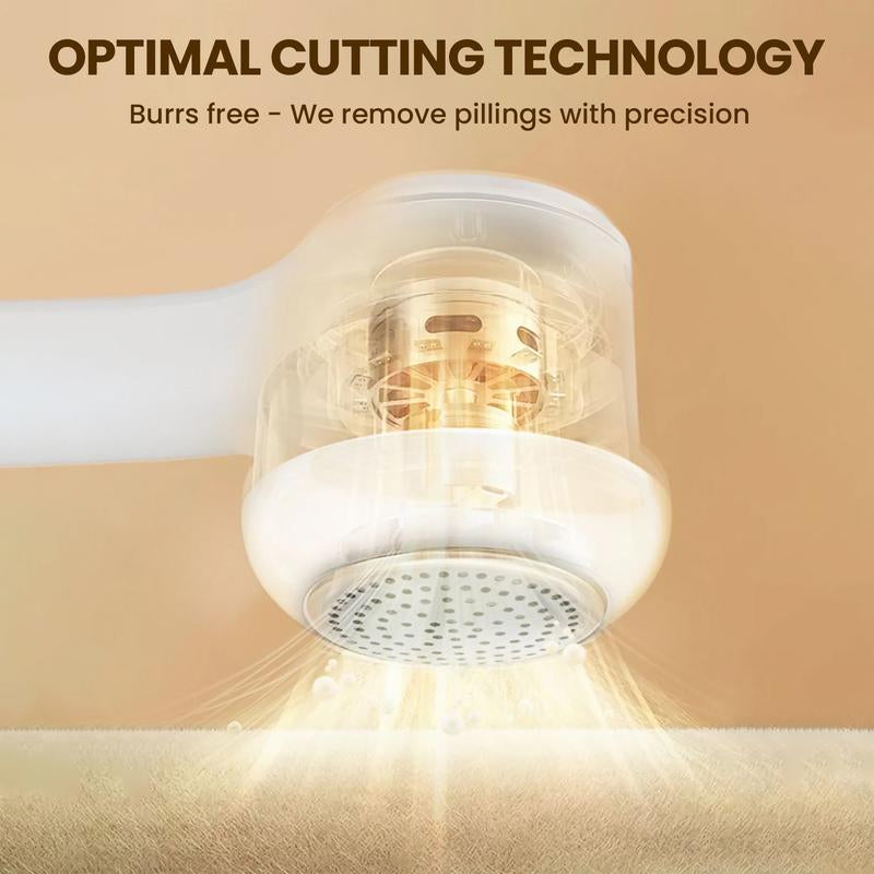 Rechargeable Lint Remover, Electric Fabric Shaver with LED Display and 2 Extra Blades for Clothes, Furniture, and Upholstery