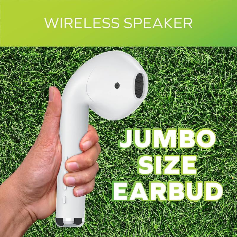 Wireless Earphone Shape Speaker, USB Charging Support Microphone FM Radio TF Card Wireless Loudspeaker, 360° Stereo Hifi Sound Portable Speaker,