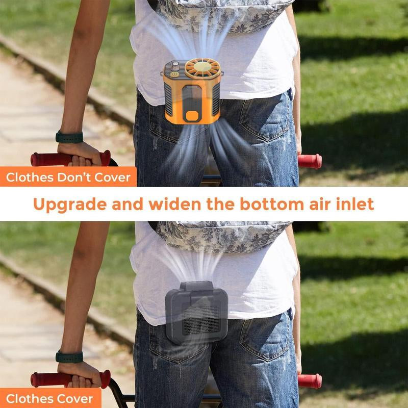 [ Freeship] Outdoor Cool Clip Fan Undershirt, Cool Clip Waist Fan,Shirt Fan Clip Outdoor, Powerful Undershirt Fan 5000Mah Edurance Outdoor Cooling Fan for Running/Hiking/Climing/Camping