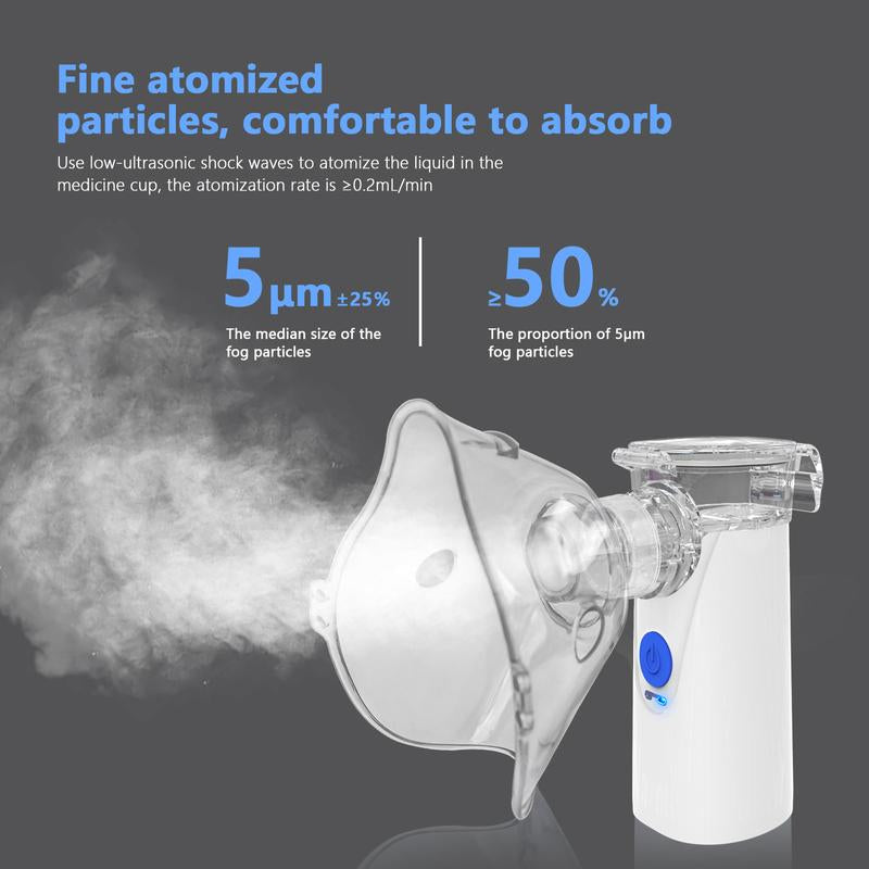 Portable Ultrasonic Atomizer, Suitable for Both Adults and Children, with Built-In Battery, Compact and Convenient, Essential for Family Travel