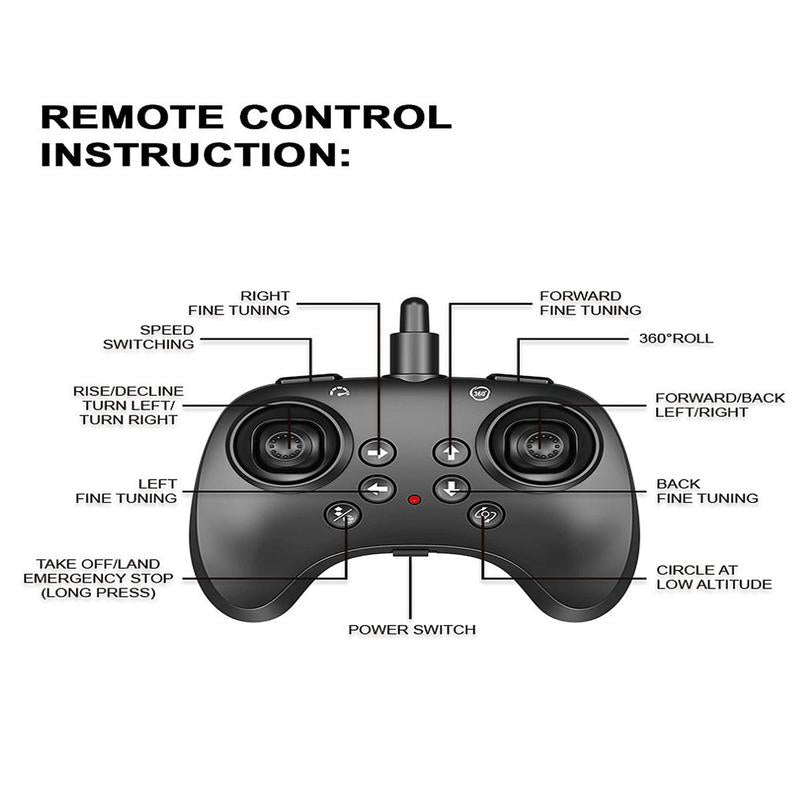 RC Drone with Remote Control, Mini Drone with LED Light, Altitude Hold Function Drone, Birthday Gift for Beginner, Ideal Gift for Boys & Girls, Quadcopter Drone, Cool Toys, Quadcopter Drone