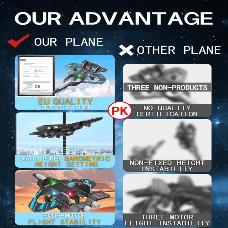 RC Drone with Remote Control, Mini Drone with LED Light, Altitude Hold Function Drone, Birthday Gift for Beginner, Ideal Gift for Boys & Girls, Quadcopter Drone, Cool Toys, Quadcopter Drone