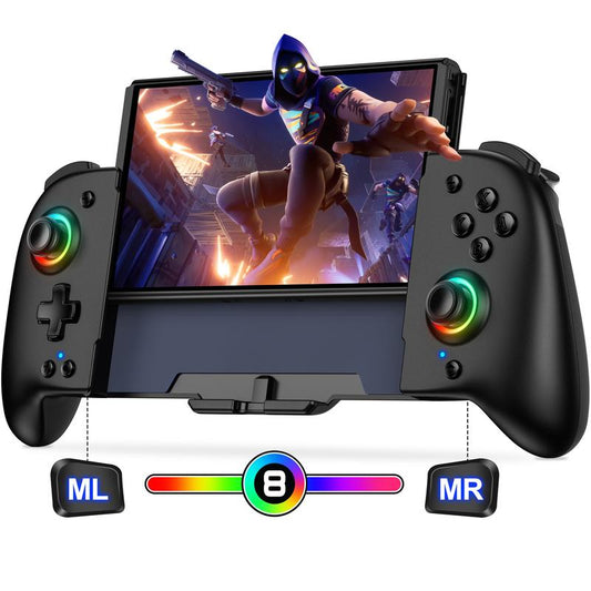 Wireless Pro Controller for Switch/Oled, Joypad with Full-Size Ergonomic Handheld Mode Controller/Battery/Rgb/Turbo/Programming