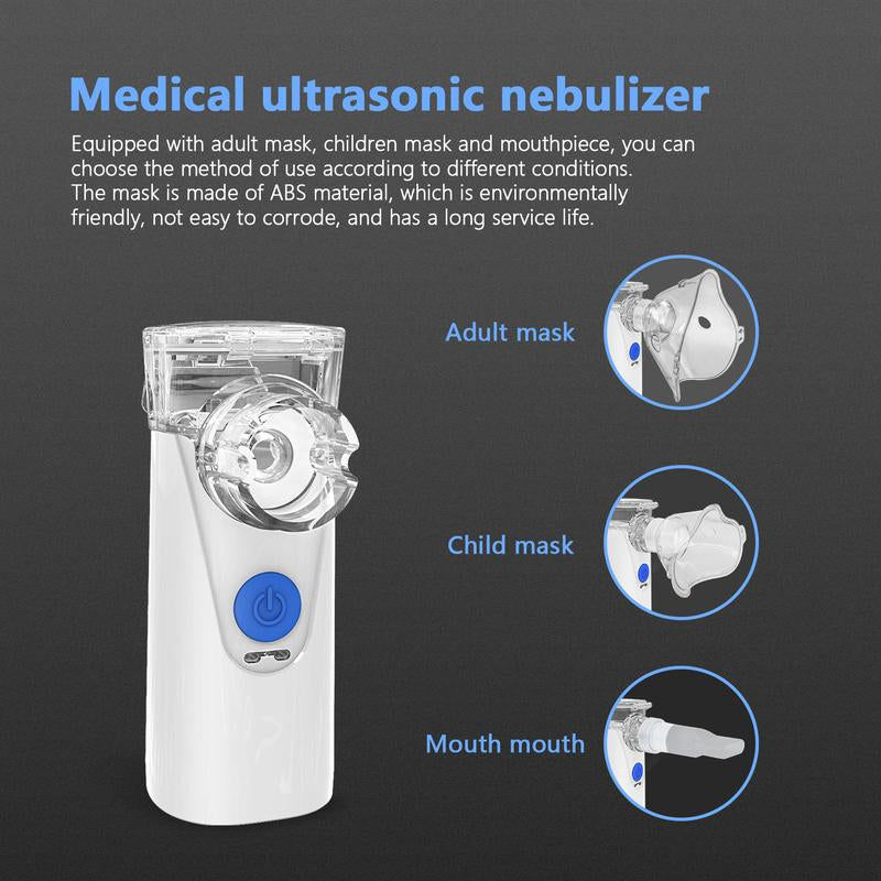 Portable Ultrasonic Atomizer, Suitable for Both Adults and Children, with Built-In Battery, Compact and Convenient, Essential for Family Travel