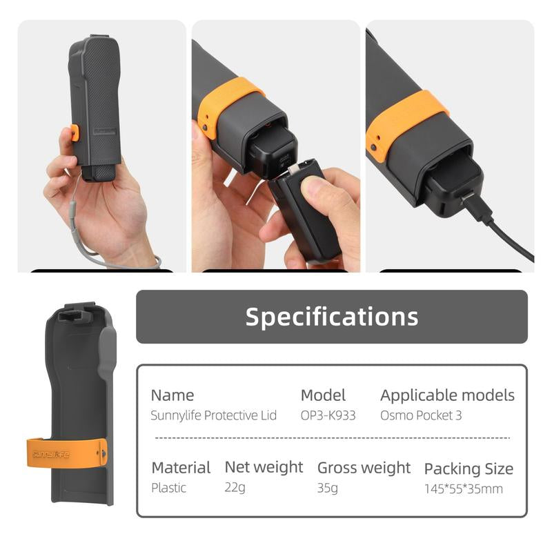 Pocket 3 Lens Cap Sunshade Cover, Gimbal Lens Screen Protective Case Compatible with DJI OSMO Pocket 3 Handheld Camera