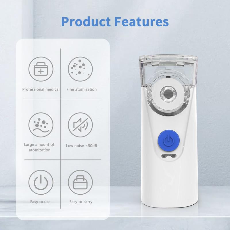 Portable Ultrasonic Atomizer, Suitable for Both Adults and Children, with Built-In Battery, Compact and Convenient, Essential for Family Travel