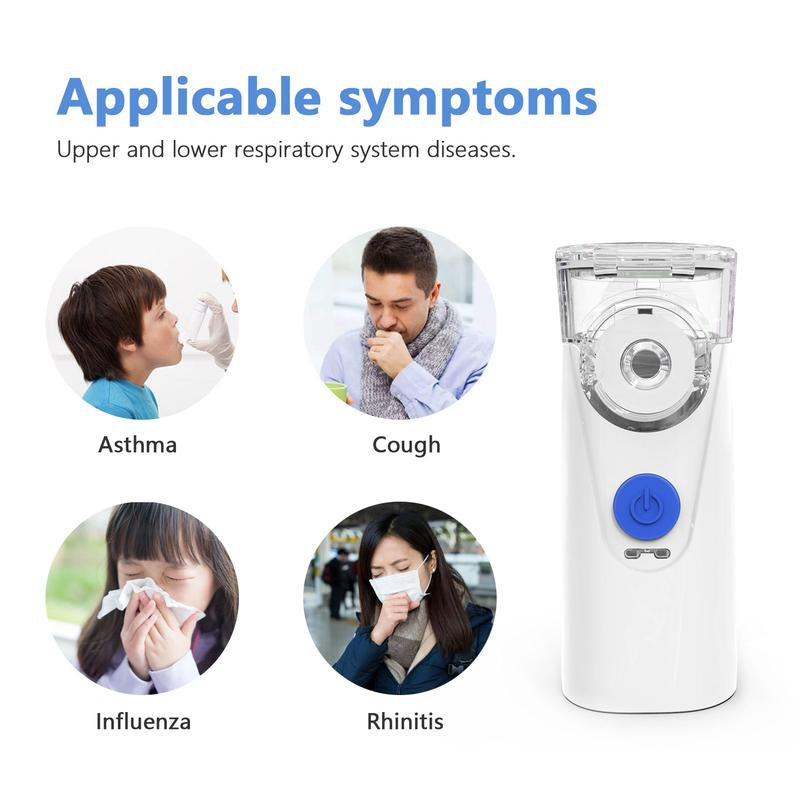 Portable Ultrasonic Atomizer, Suitable for Both Adults and Children, with Built-In Battery, Compact and Convenient, Essential for Family Travel