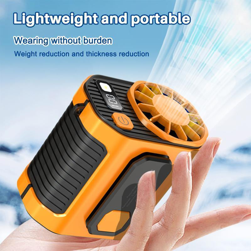 [ Freeship] Outdoor Cool Clip Fan Undershirt, Cool Clip Waist Fan,Shirt Fan Clip Outdoor, Powerful Undershirt Fan 5000Mah Edurance Outdoor Cooling Fan for Running/Hiking/Climing/Camping