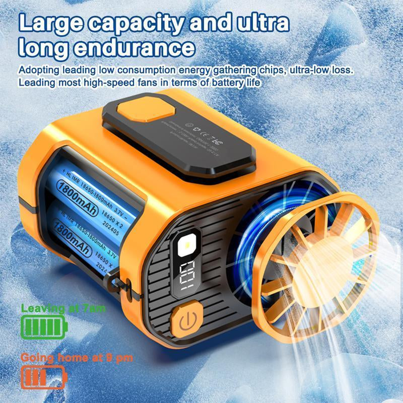 [ Freeship] Outdoor Cool Clip Fan Undershirt, Cool Clip Waist Fan,Shirt Fan Clip Outdoor, Powerful Undershirt Fan 5000Mah Edurance Outdoor Cooling Fan for Running/Hiking/Climing/Camping